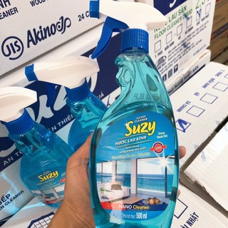 Nước lau kính SUZY 500ml có vòi xịt, thành phần HỮU CƠ, chất lượng NHẬT BẢN.