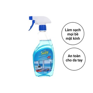 Nước lau kính SUZY 500ml có vòi xịt, thành phần HỮU CƠ, chất lượng NHẬT BẢN.