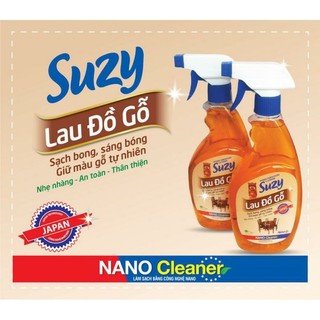 Nước xịt lau đồ gỗ DIỆT KHUẨN SUZY 500ml - thành phần HỮU CƠ, chất lượng NHẬT BẢN