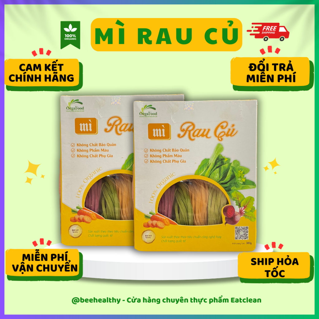 MÌ RAU CỦ BẢN TO HỘP 300 gram hộp 10 vắt dành cho người ăn kiêng, giảm ...