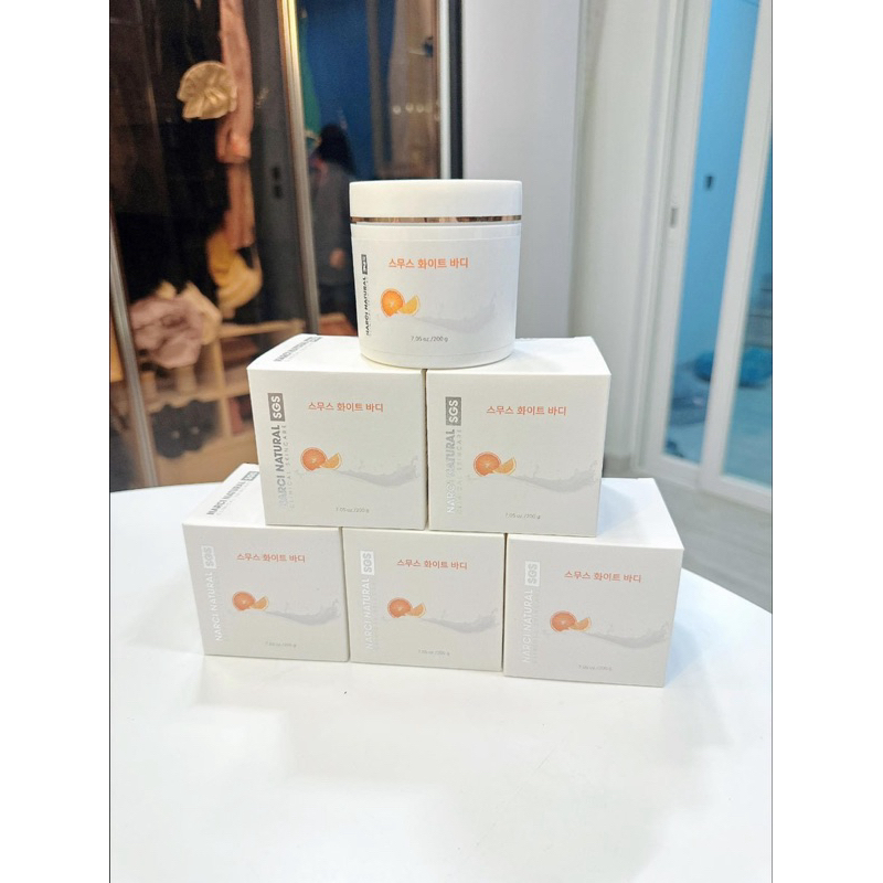 Kem body Narci Natural smooth white body giúp dưỡng trắng da,200g - hạn 2028 Hàn Quốc  IS130