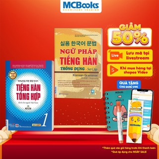 Sách - Combo Giáo Trình Hàn Tổng Hơp Sơ Cấp 1 Và Ngữ Pháp Tiếng Hàn Thông Dụng Sơ Cấp