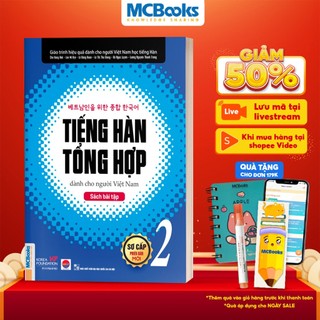 Sách - Sách Bài Tập Tiếng Hàn Tổng Hợp Dành Cho Người Việt Nam Sơ Cấp 2 - Có Giải Đáp Chi Tiết