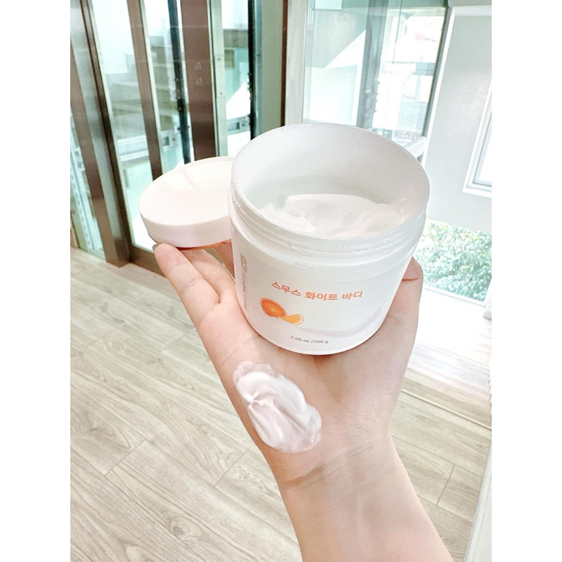 Kem body Narci Natural smooth white body giúp dưỡng trắng da,200g - hạn 2028 Hàn Quốc  IS130
