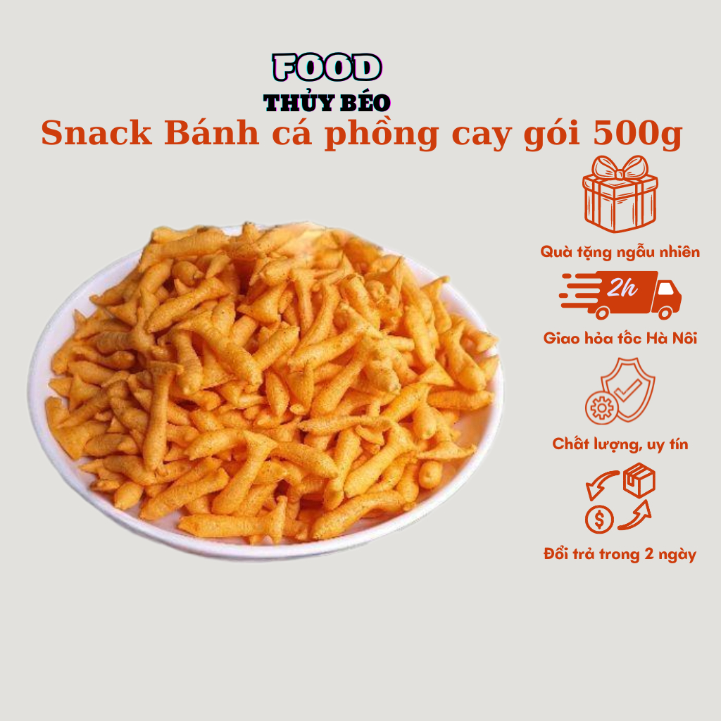 Snack bánh cá phồng cay gói 500g | Shopee Việt Nam