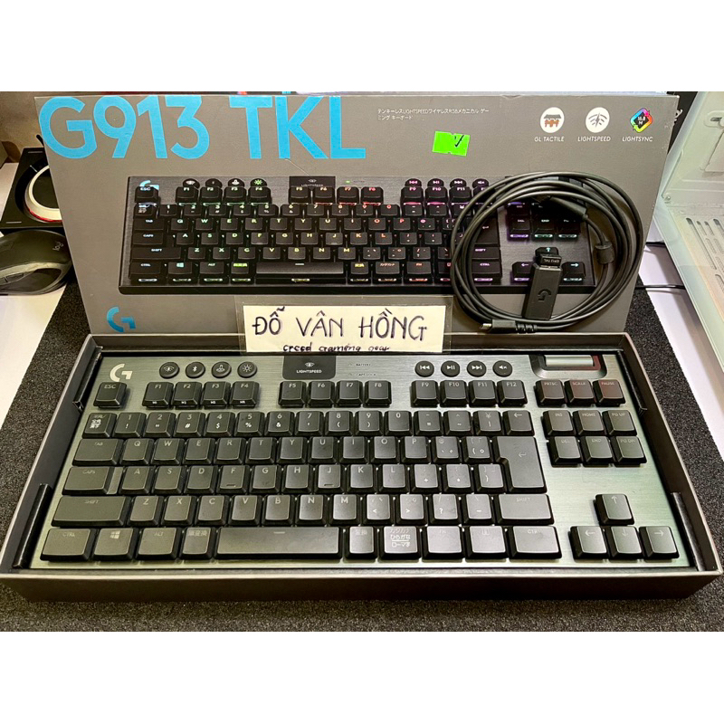 Bàn phím cơ không dây Logitech G913 TKL Lightspeed wireless - hàng chính hãng