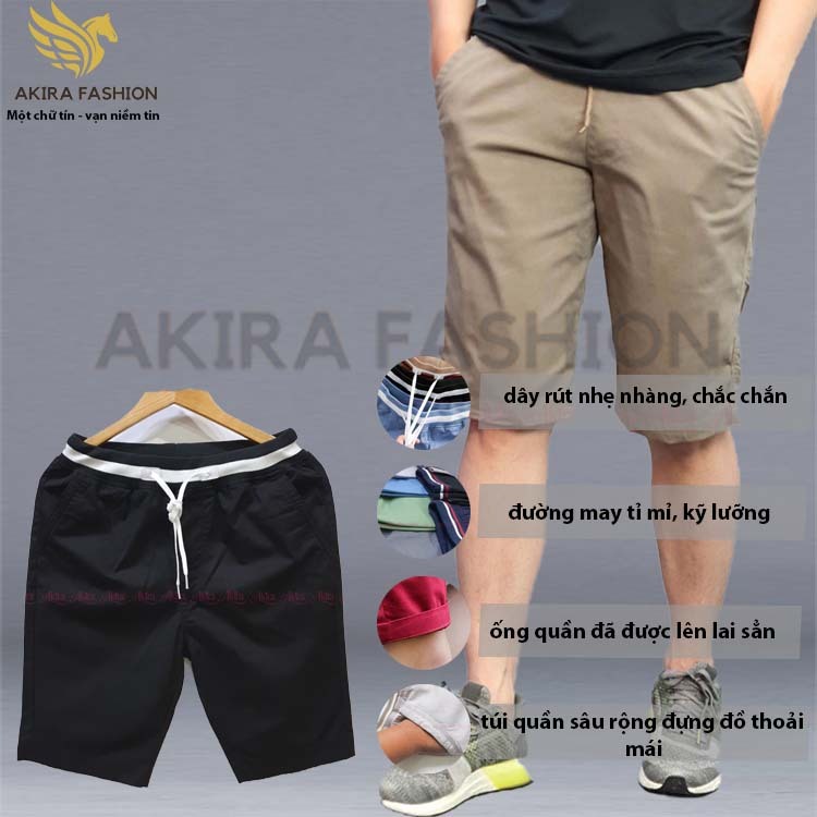 Quần short nam kaki lưng thun form đẹp, phong cách năng động