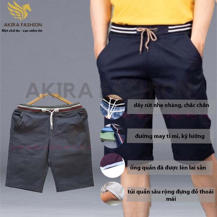 Quần short kaki Thái vải dày mát mẻ bền màu chất kaki co giãn, không ra màu