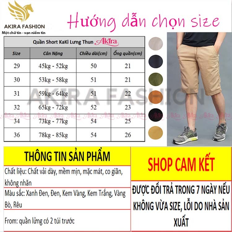 Quần short kaki Thái vải dày mát mẻ bền màu chất kaki co giãn, không ra màu