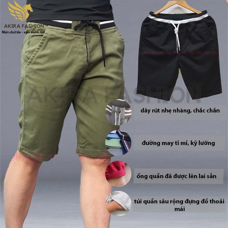 Cam kết ảnh thật Quần short nam kaki lưng thun vải co giãn