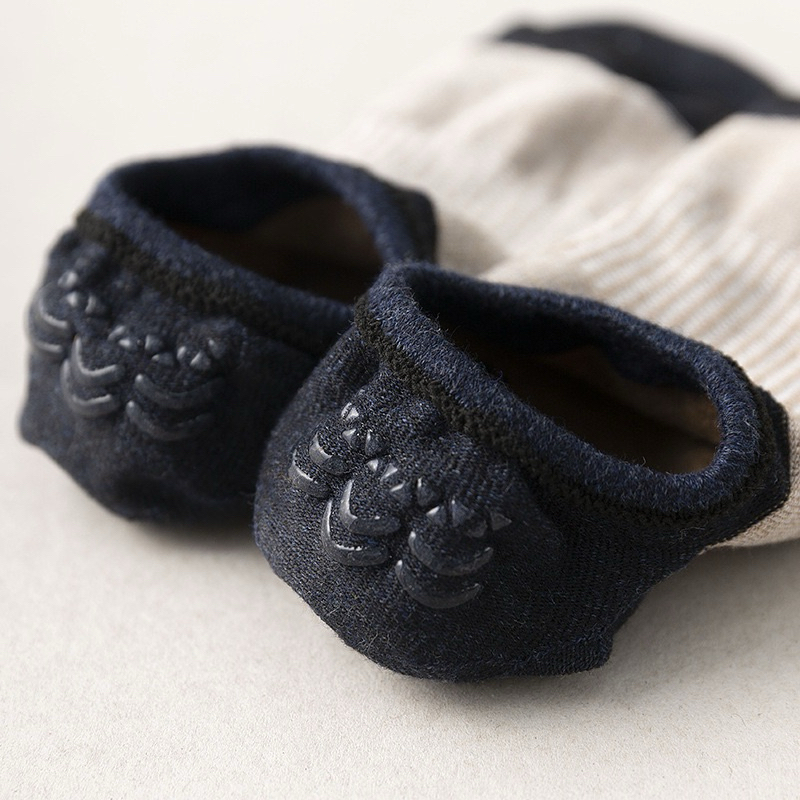 Vớ Lười Dệt Kim Chất Cotton Haste Màu Trơn Nhiều Màu Xinh Xắn Unisex Có Miếng Chống Tụt Gót