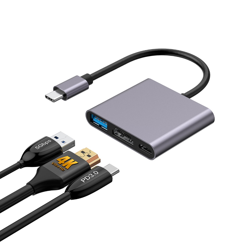 Hub Type C 3in1 hỗ trợ Samsung Dex  - Cổng chuyển đổi HUB USB Type-C to HDMI,  USB 3.0, PD Type-C cho Laptop, Điện thoại | BigBuy360 - bigbuy360.vn