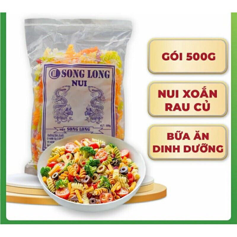 Nui Song Long gói 500g (rau củ, nui vàng) | Shopee Việt Nam