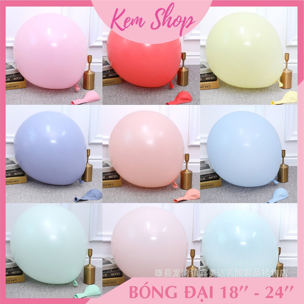Bóng bay tròn size đại 18-24 inch các màu trang trí sinh nhật cưới hỏi sự kiện  - Kem Shop K177