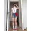 Plus size hot girl Mỹ quần short denim ôm mùa hè mỡ mm cao cấp co giãn dáng rộng giảm béo đa năng chữ A hot quần