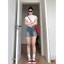 Plus size hot girl Mỹ quần short denim ôm mùa hè mỡ mm cao cấp co giãn dáng rộng giảm béo đa năng chữ A hot quần