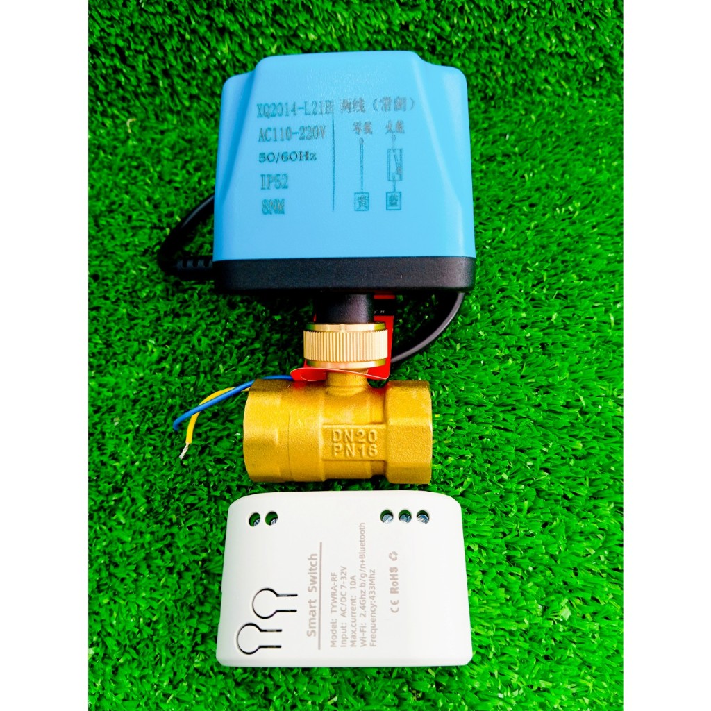 Van nước điện từ , van bi đồng thau 220V đóng mở nước từ xa tiện lợi