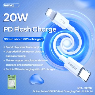Cáp sạc nhanh Remax RC-C026 TypeC to LaiNing PD 30W, dài 1M