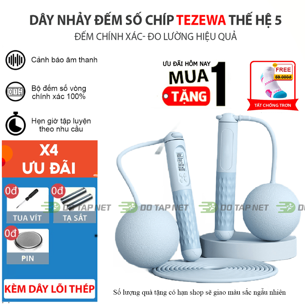 Ảnh Dây Nhảy Thể Dục Đếm Số Vòng Tự Động, Dây Tập Nhảy Không Dây Giảm Cân Tại Nhà 1