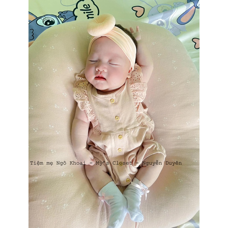 [MD25] Body đùi bé gái tay cánh tiên xinh chất liệu cotton organic