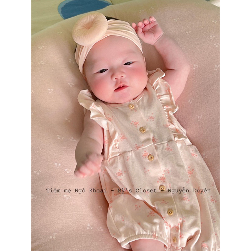 [MD25] Body đùi bé gái tay cánh tiên xinh chất liệu cotton organic