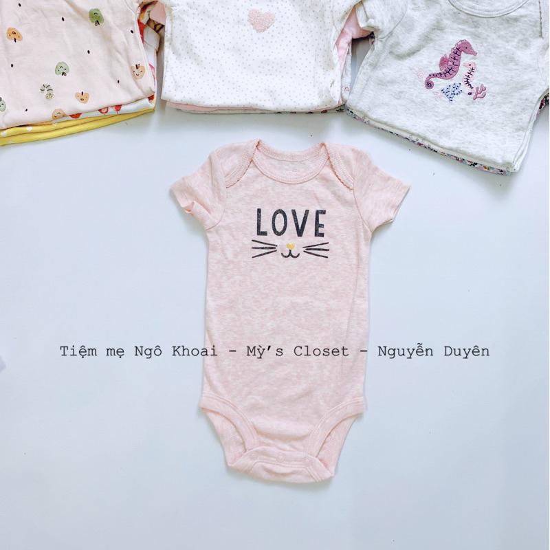 [MD201] 3-6M Body chip/ áo liền thân ngắn tay C.a.r.t.e.r xuất xịn cho bé yêu 5-7kg