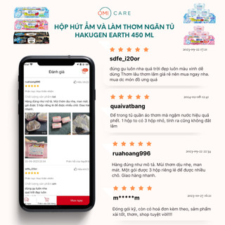 Hộp Hút Ẩm Và Làm Thơm Ngăn Tủ Ngăn Ngừa Ẩm Mốc Hakugen Earth Nhật Bản (3 Hộp x 450ml)