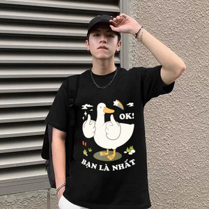 Áo thun nữ, Áo Phông Thời Trang TROLL nam nữ đủ size vịt duck ok bạn là nhất chất liệu cotton co giãn bốn chiều ta002
