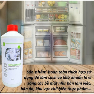 Xịt Vệ Sinh Tủ Lạnh SU Chiết Xuất Thực Vật - Nano Bạc Diệt Khuẩn, Khử Mùi (Dung Tích 500ml)