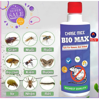 Chai Xịt Đuổi Chuột Bio MAX 500 ML Công Nghệ Đức - Không Mùi Nguồn Gốc Thảo Mộc, An toàn Xua Đuổi Chuột, Gián, Côn Trùng