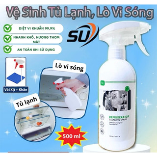 Xịt Vệ Sinh Tủ Lạnh SU Chiết Xuất Thực Vật - Nano Bạc Diệt Khuẩn, Khử Mùi (Dung Tích 500ml)