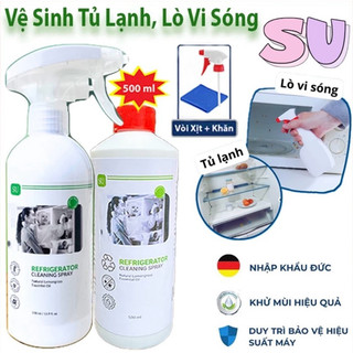 Xịt Vệ Sinh Tủ Lạnh SU Chiết Xuất Thực Vật - Nano Bạc Diệt Khuẩn, Khử Mùi (Dung Tích 500ml)