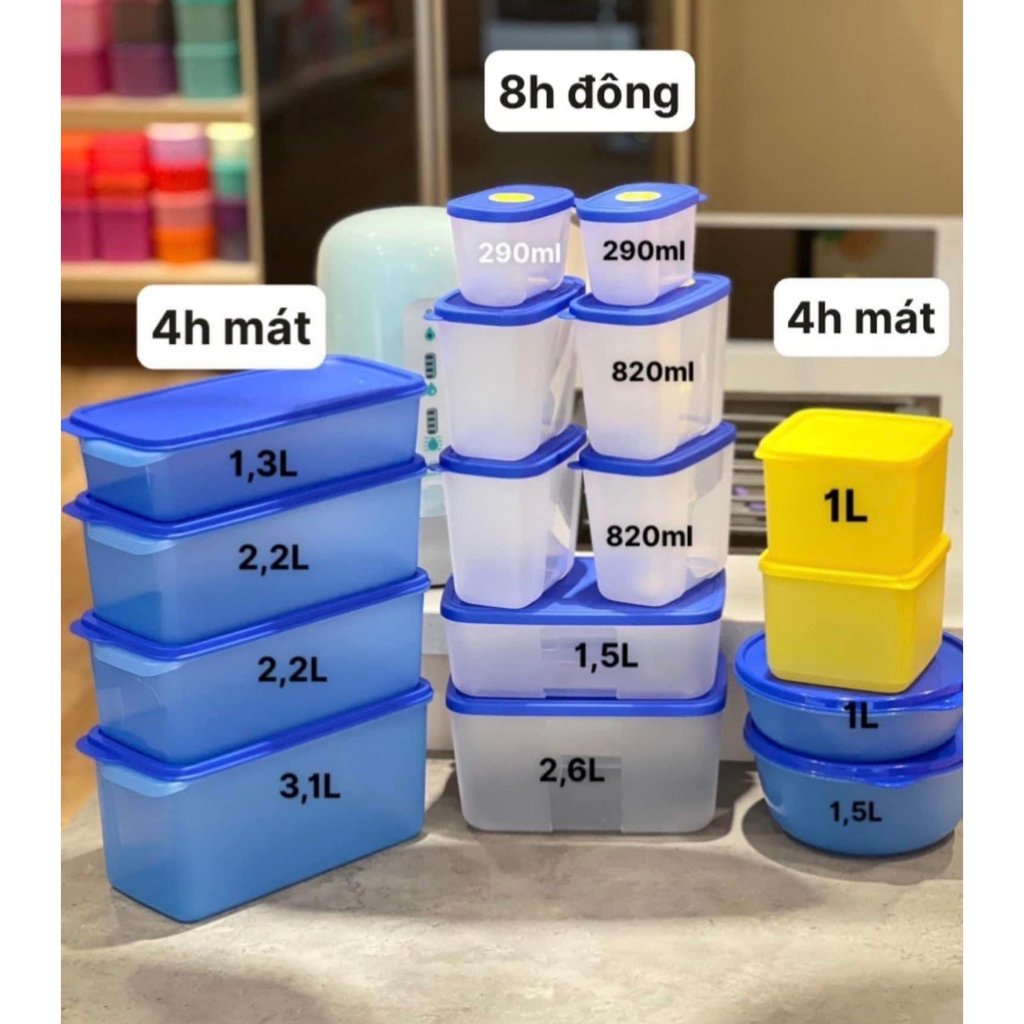 Combo Tupperware Trữ Đông & Mát Modern, hộp bảo quản thực phẩm, hộp trữ ...