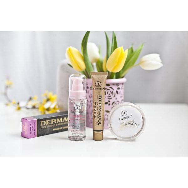 [COMBO MAKEUP] SERUM LÓT KIỀM DẦU + KEM NỀN DERMACOL + PHẤN BỘT
