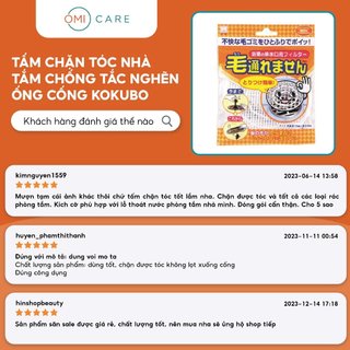 Tấm Chặn Tóc Nhà Tắm Chống Tắc Nghẽn Cống Kokubo Nhật Bản (1 Chiếc/Gói)