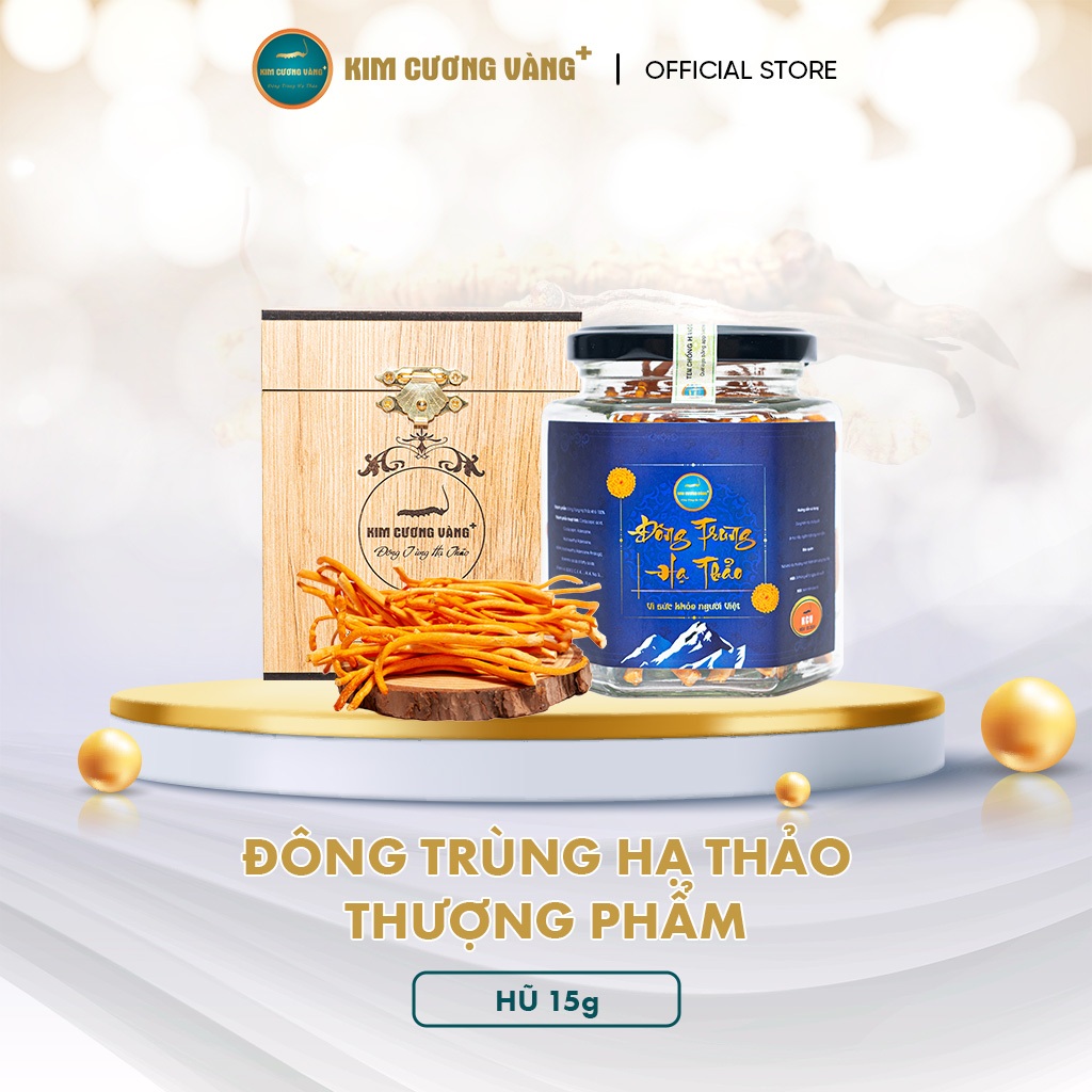Ảnh Đông Trùng Hạ Thảo Khô Thượng Phẩm Kim Cương Vàng - Hỗ Trợ Giải Độc Gan, Tăng Cường Đề Kháng, Giảm Mệt Mỏi (15Gr/Hộp) 2