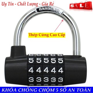(freeship) Khóa số 5 số tiện lợi, bằng mật mã an toàn, cố định, Khóa Vali Khóa Balo, chất liệu thép
