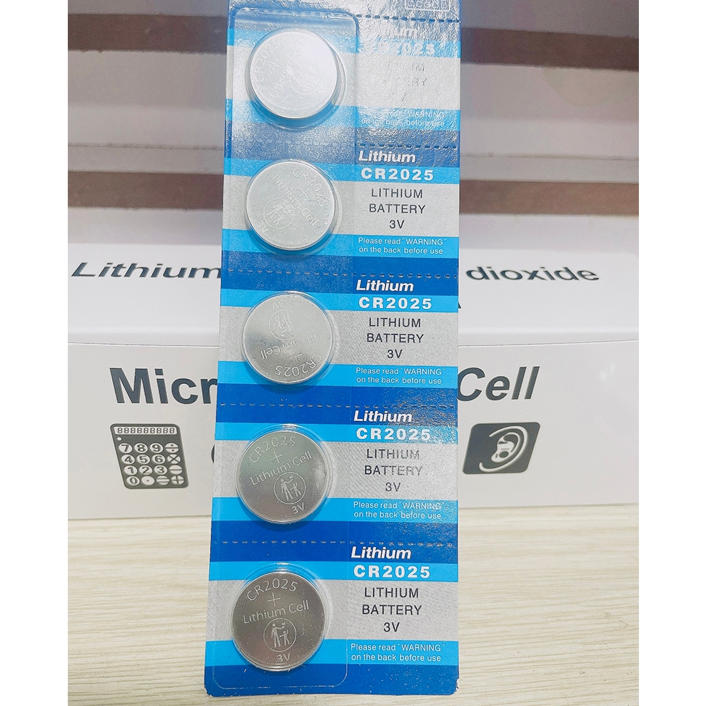 Vĩ Pin  CR2025 Lithium 3V dùng cho các thiết bị điện tử (Giá 1 vĩ 5 viên)