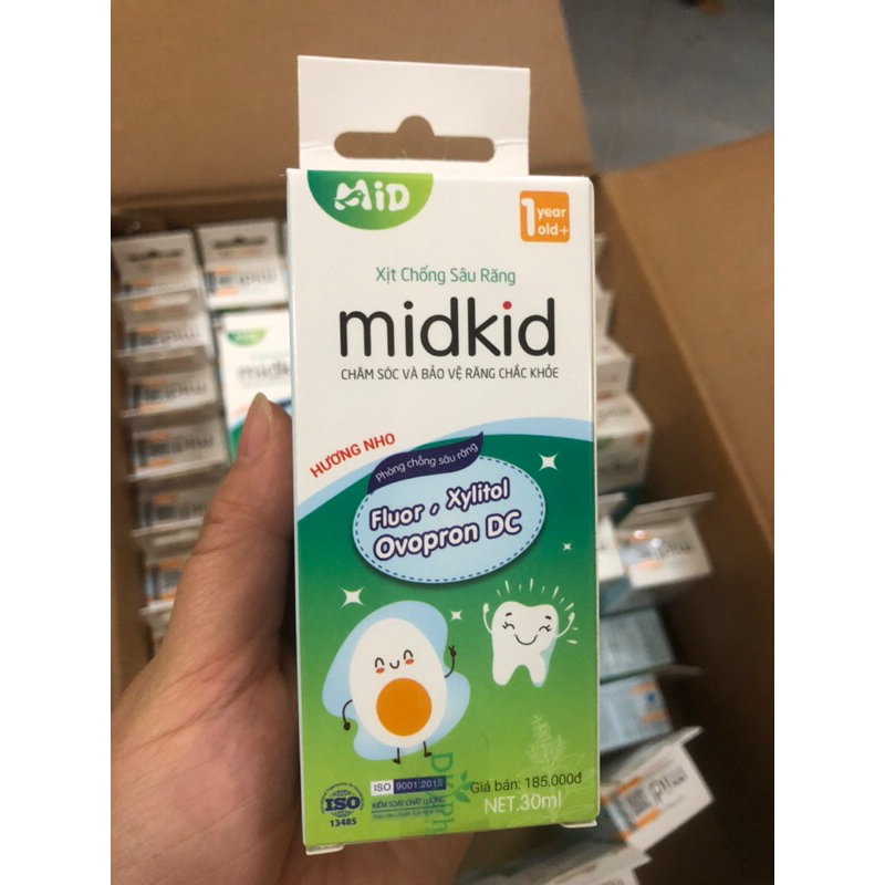 [tặng kèm bàn chải] Xịt chống sâu răng cho bé midkid giảm hôi miệng, ố vàng răng, sâu sún răng, an toàn cho bé