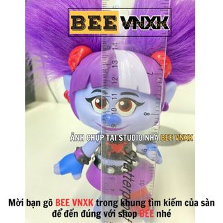 Búp bê Quỷ lùn tinh nghịch Trolls Topia tóc tím cỡ lớn hãng Hasbro xuất dư không hộp, có vết xước BEE VNXK