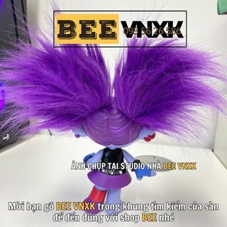 Búp bê Quỷ lùn tinh nghịch Trolls Topia tóc tím cỡ lớn hãng Hasbro xuất dư không hộp, có vết xước BEE VNXK