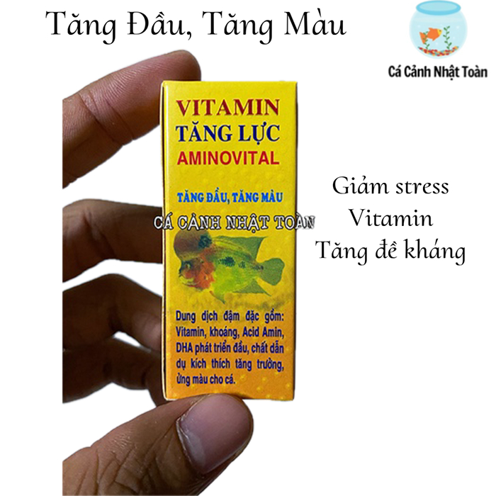 VITAMIN TĂNG ĐẦU, TĂNG MÀU CHO CÁ LA HÁN AMINOVITAL (MÃU MỚI)