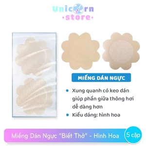Set 5 Cặp ( 10 Miếng ) Dán Ngực Satin Siêu Mỏng Thoáng Khí Cao Cấp