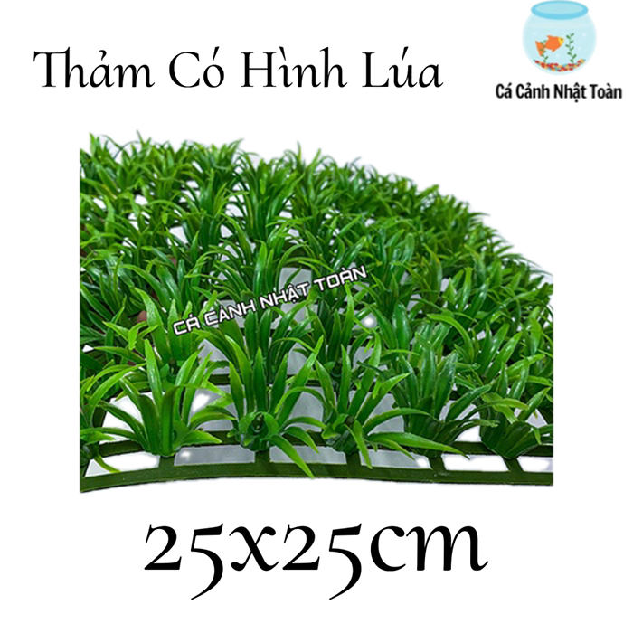 THẢM CỎ LÚA NHÂN TẠO TRANG TRÍ HỒ CÁ LÓT HỒ 25X25CM