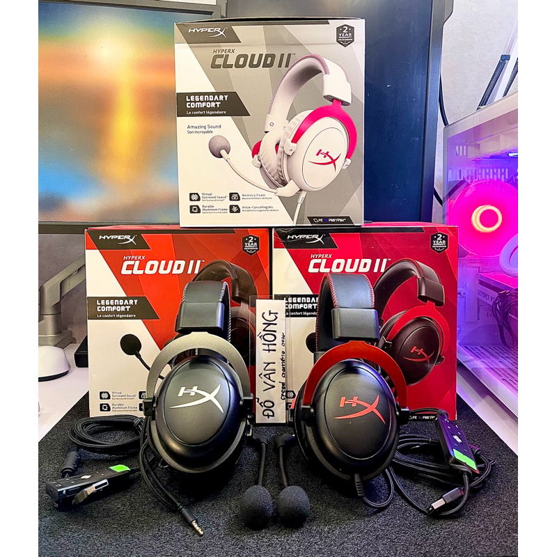 Tai nghe Gaming Hyperx Cloud 2 (cloud II)  kèm soundcard chuyên Gaming FPS | BigBuy360 - bigbuy360.vn