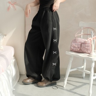 Quần nỉ ép thêu nơ MONÁ - NANA SWEATPANTS