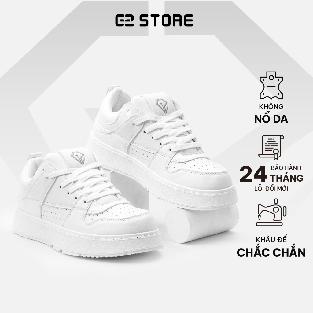 Ảnh Giày trắng G2 Athena Low giày thể thao sneaker nam đế cao thời trang cao cấp giúp tăng chiều cao 1