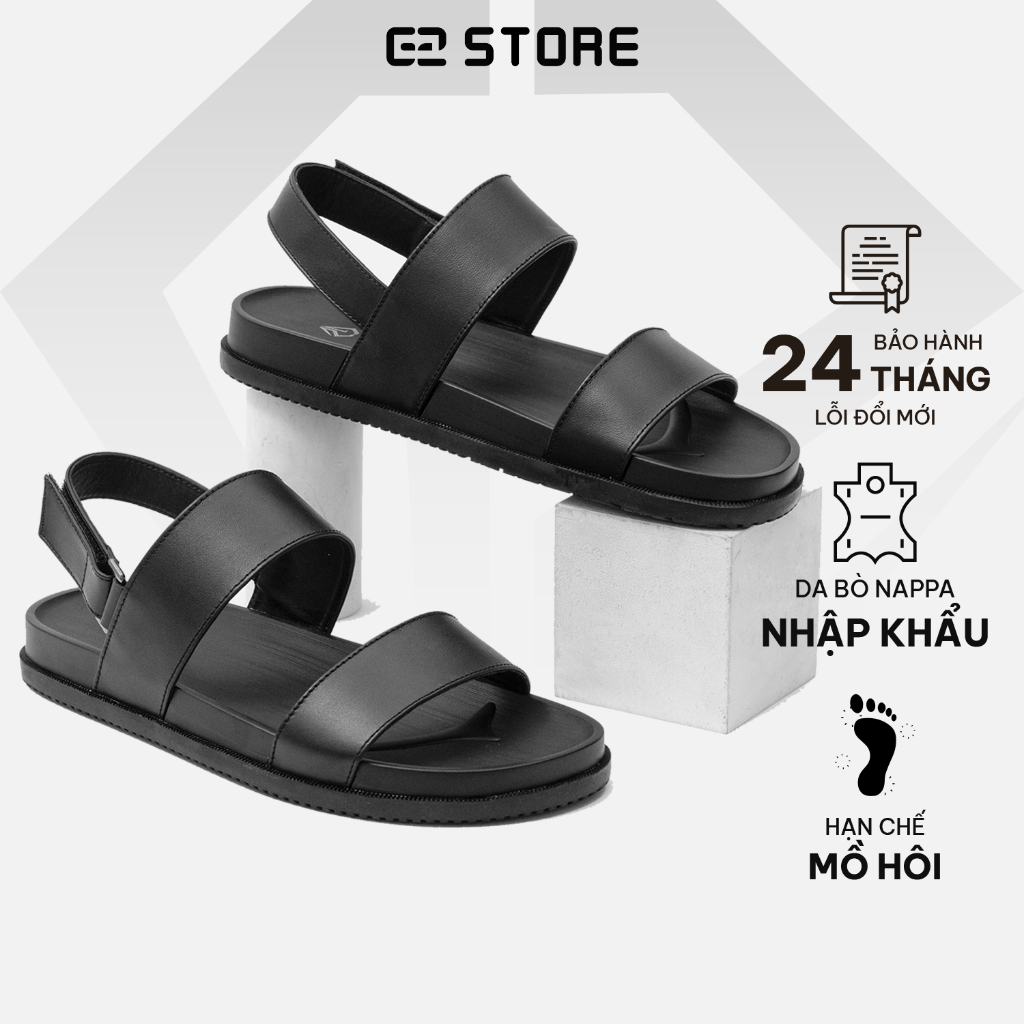 Ảnh Dép quai hậu nam G2 Juno kiểu Sandal nam, Giày xăng đan quai hậu đi học thời trang bằng da cao cấp 1