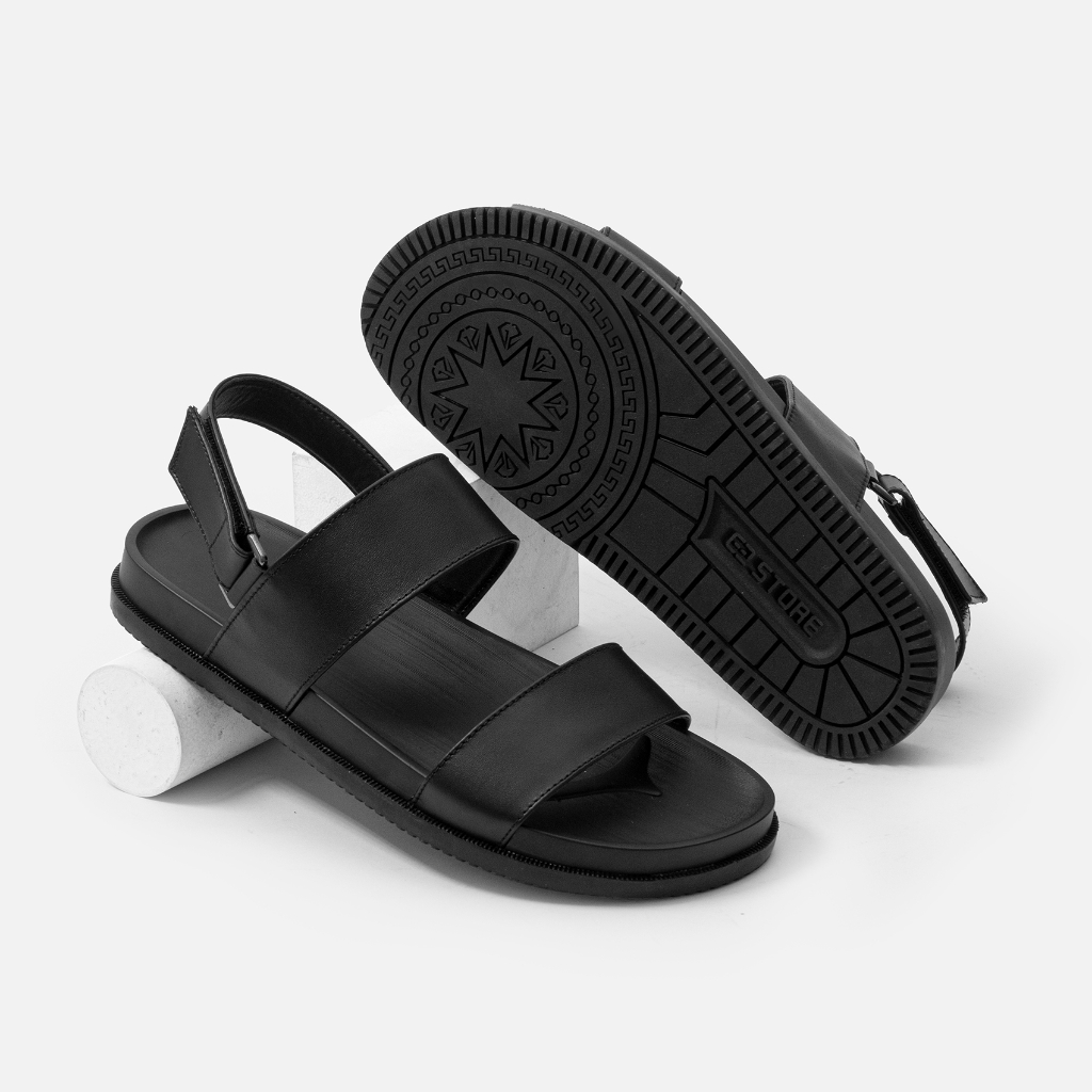 Ảnh Dép quai hậu nam G2 Juno kiểu Sandal nam, Giày xăng đan quai hậu đi học thời trang bằng da cao cấp 3