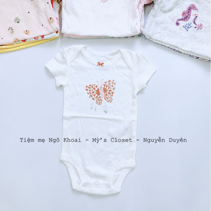 [MD201] 3-6M Body chip/ áo liền thân ngắn tay C.a.r.t.e.r xuất xịn cho bé yêu 5-7kg